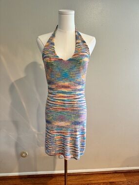 REBELFLOW Multicolor Halter Knit Dress